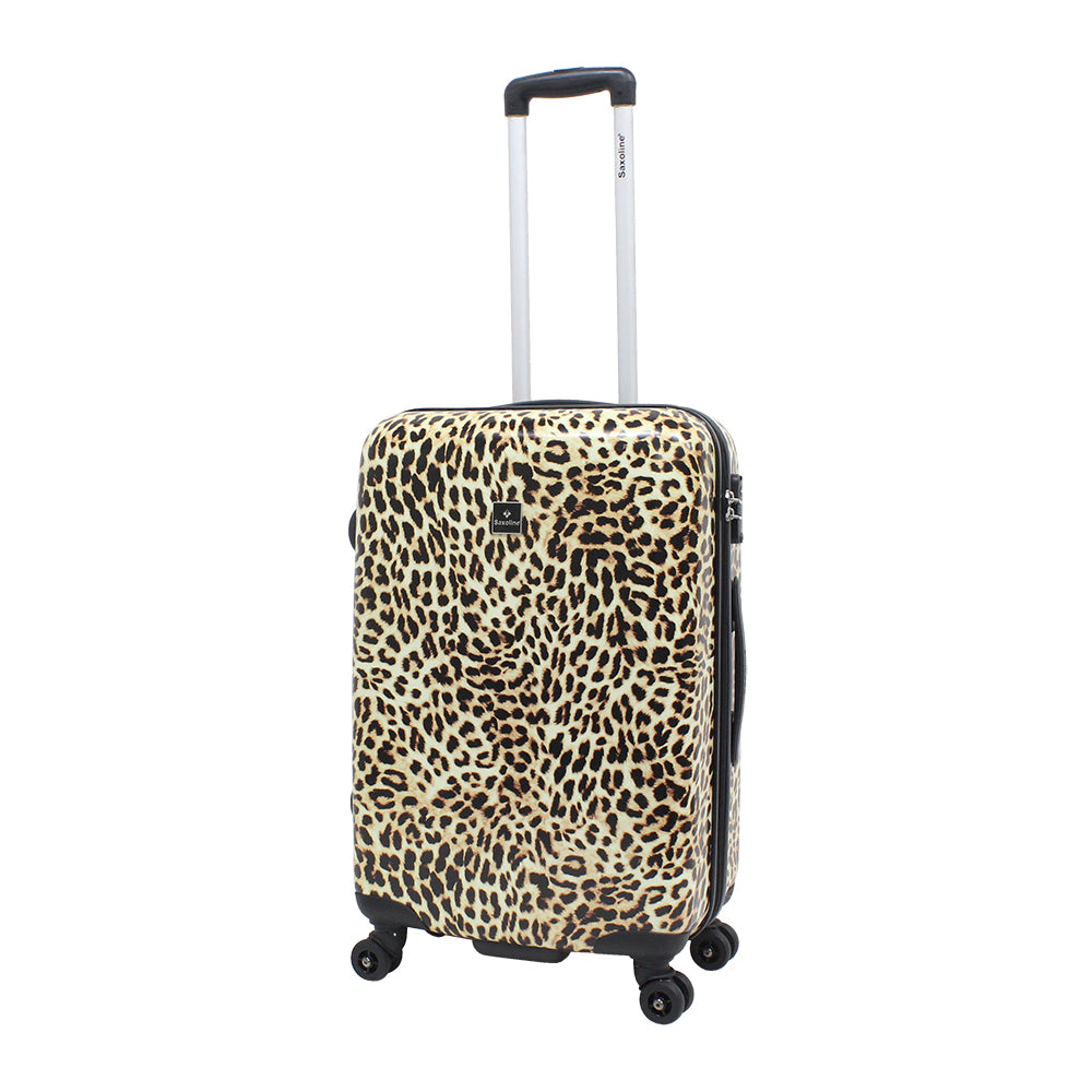 Saxoline Harde Koffer / Trolley / Reiskoffer - 67 cm (Medium) - Leopard Print