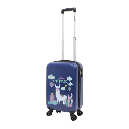 Kinder koffer handbagage met Lama print