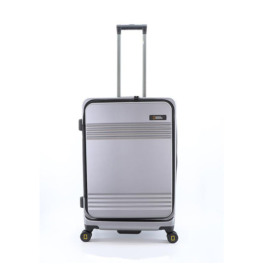 National Geographic Uitbreidbare Harde Koffer / Trolley / Reiskoffer - 67.8 cm (Medium) - Lodge - Zilver