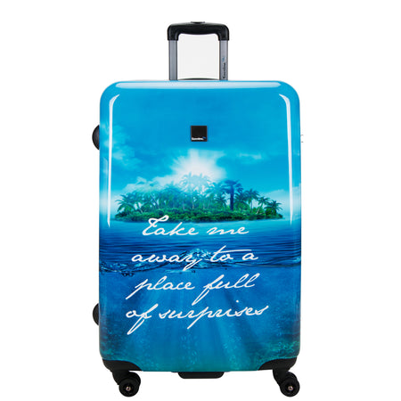 Saxoline Blue Hard Case / Trolley / Travel Case - 78 cm (Large) - Island Print