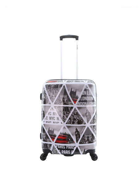 Saxoline Harde Koffer / Trolley / Reiskoffer - 64 cm (Medium) - Cities Print