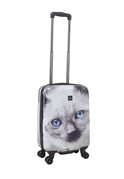 Saxoline White Cat S harde koffer bedrukt hard reiskoffer