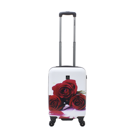 Saxoline Harde Kofferset 3-Delig / Reiskofferset / Trolleyset - Red Roses Print