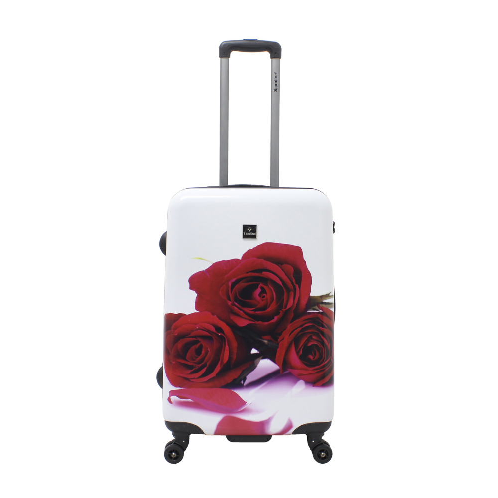 Saxoline Red Roses M bedrukt hard reiskoffer