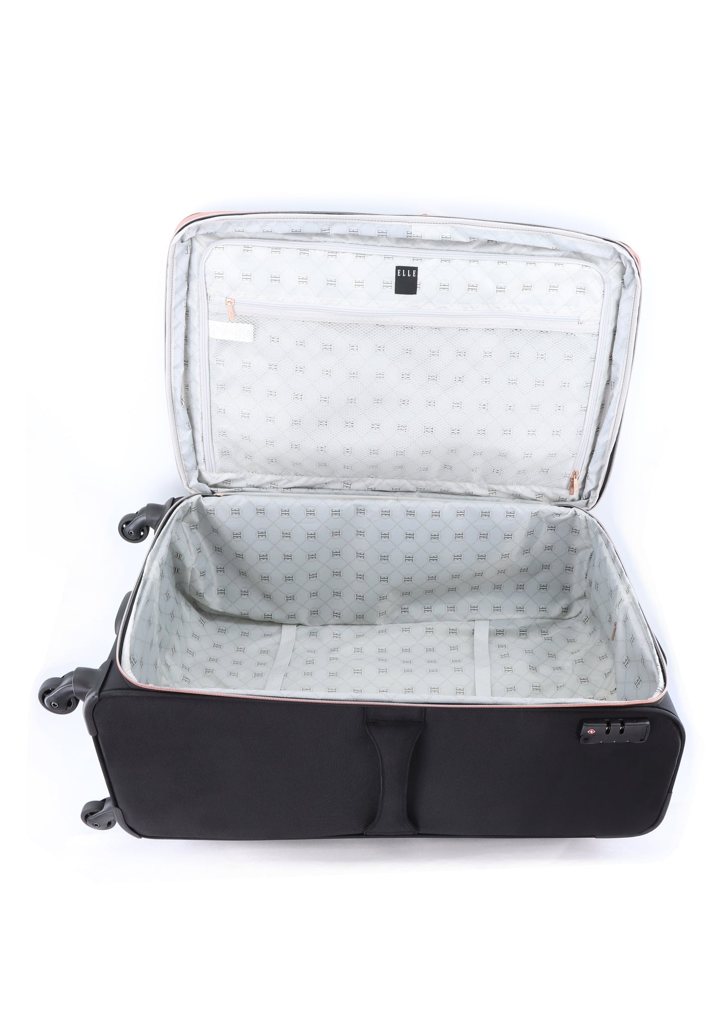 ELLE Gaint L - Binnenkant Zwart zacht reiskoffer | luggage4u.be