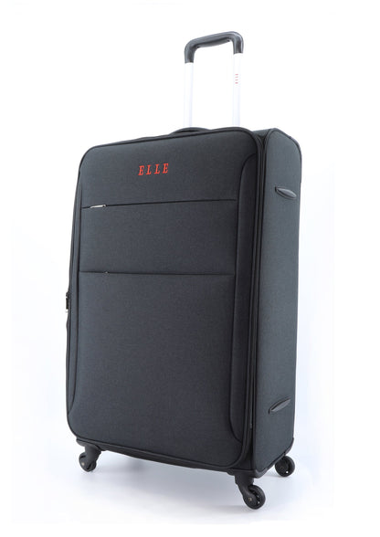 ELLE Pledge L - Voorkant Zwart zacht reiskoffer | luggage4u.be