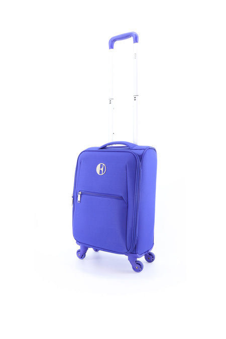 ELLE Handbagage Zachte Koffer / Trolley / Reiskoffer - 46x32x17cm - Mode - Blauw