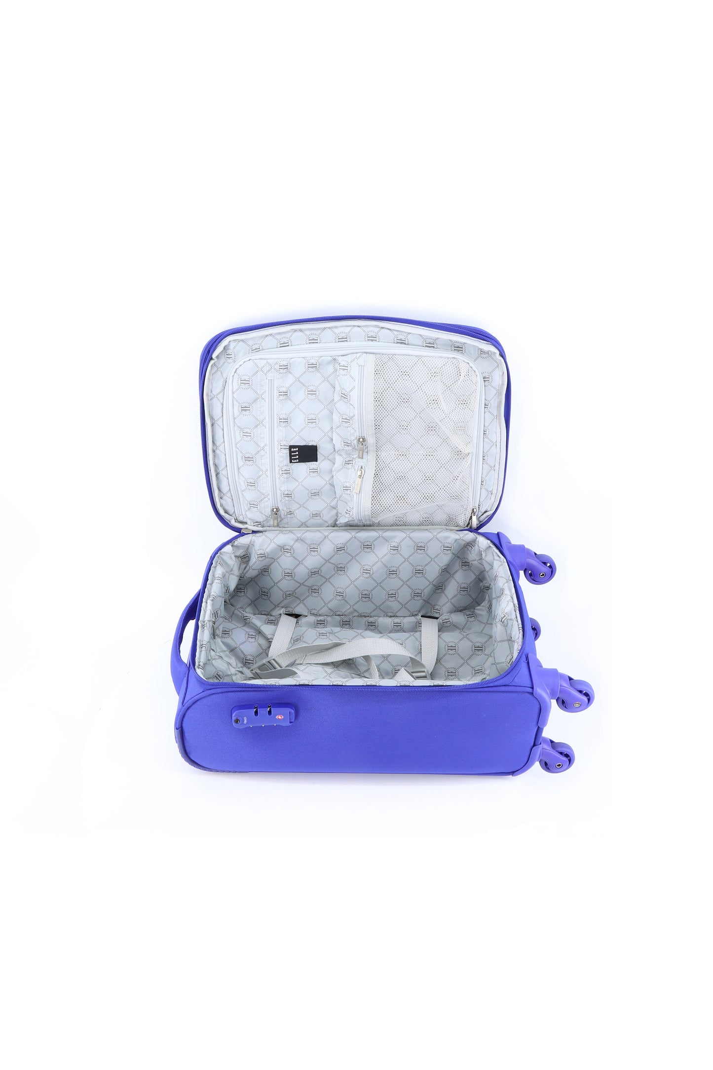 ELLE Mode S - Binnenkant Blauw zacht reiskoffer | luggage4u.be