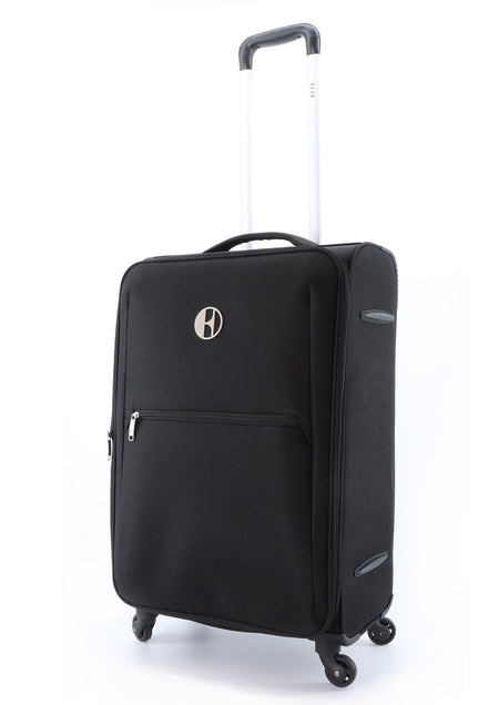 ELLE Zachte Koffer / Trolley / Reiskoffer - 60 cm (Medium) - Mode - Zwart
