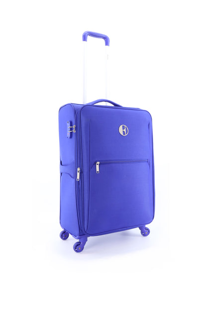 ELLE Mode M - Voorkant Blauw zacht reiskoffer | luggage4u.be