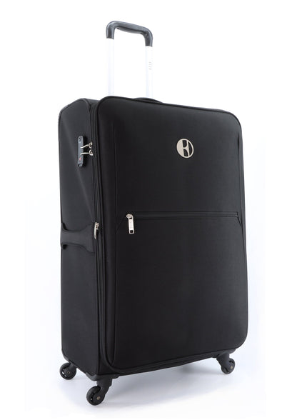 ELLE Mode L - Voorkant Zwart zacht reiskoffer | luggage4u.be
