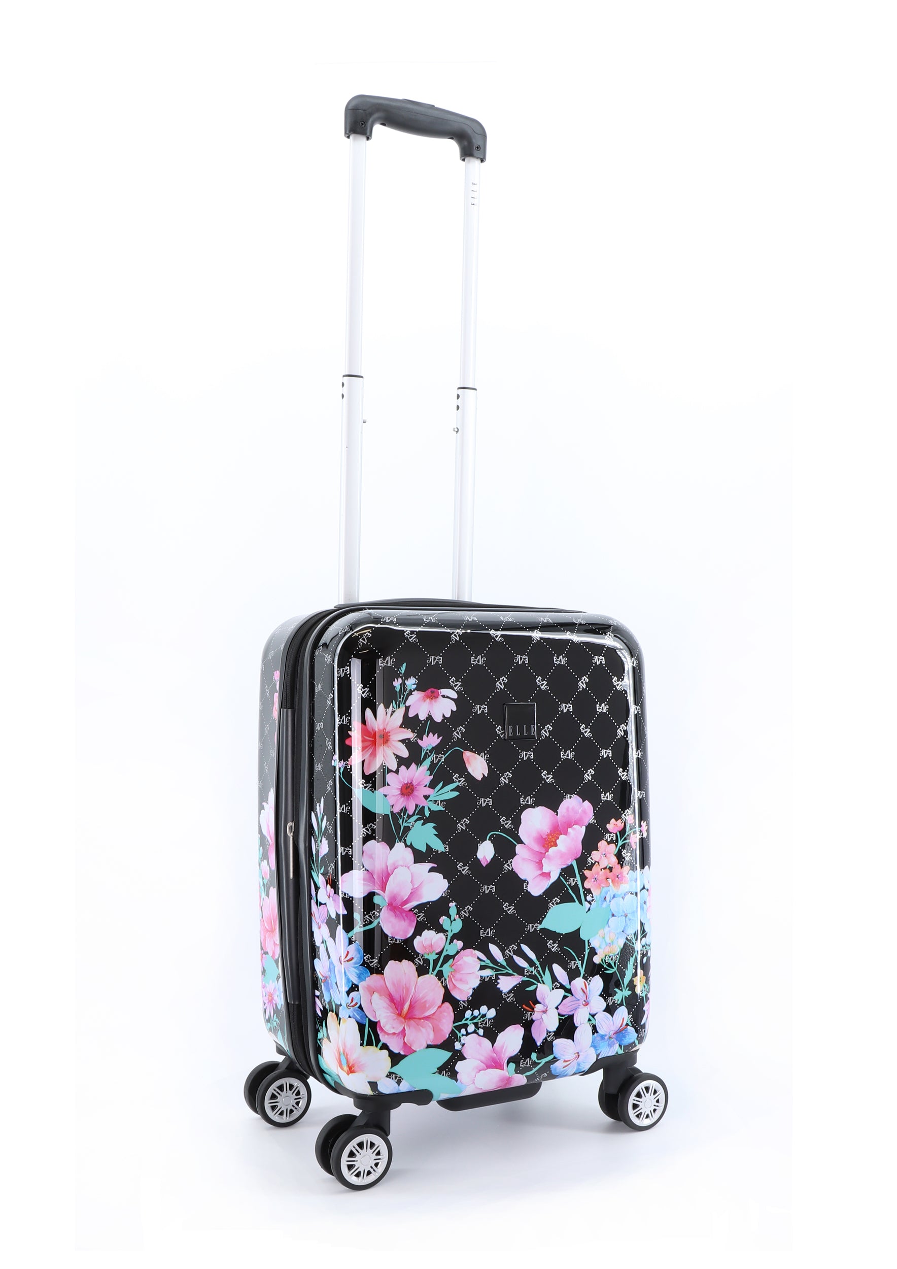 ELLE Bouquet S - Voorkant Zwart hard reiskoffer | luggage4u.be