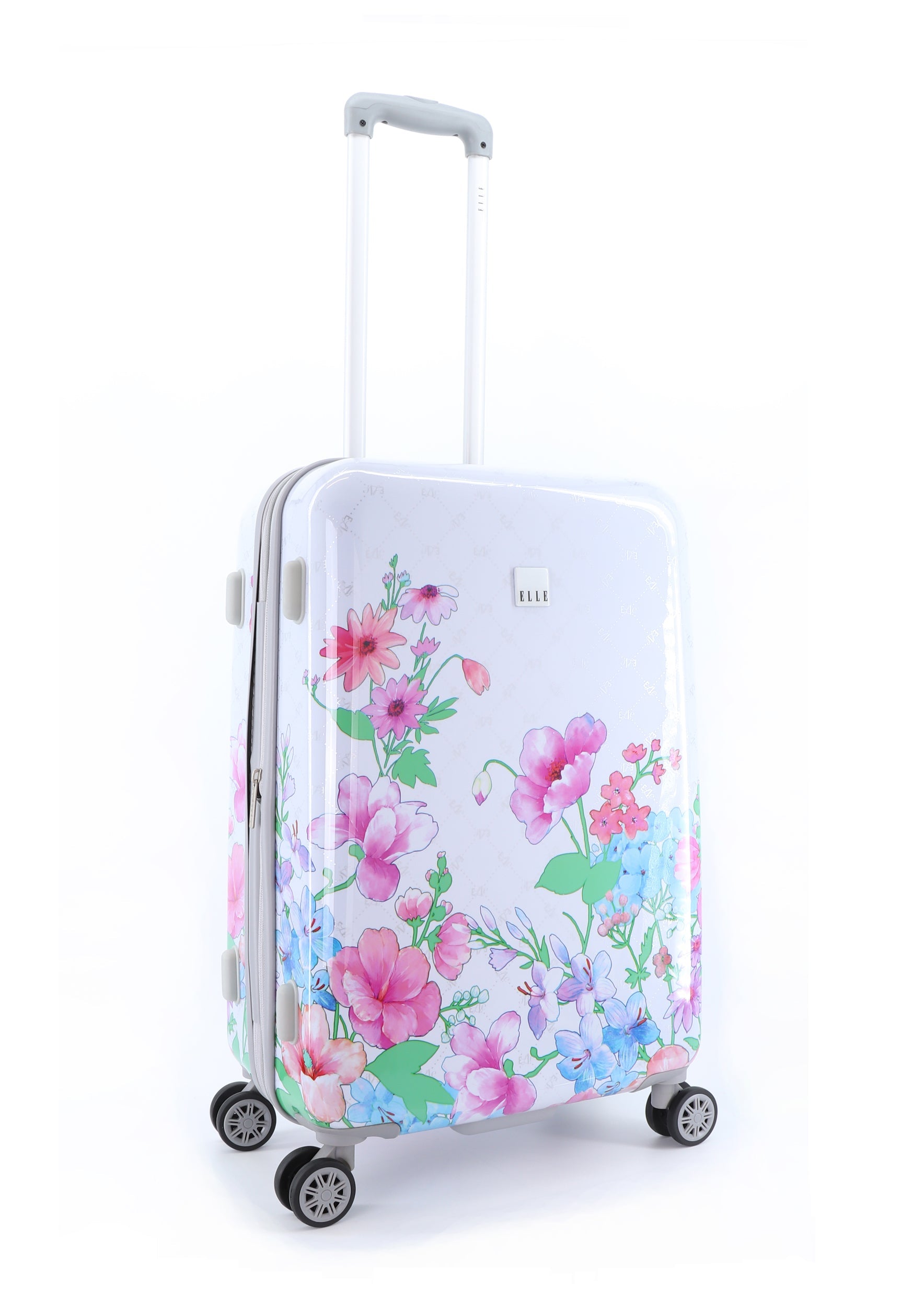 ELLE Bouquet M - Voorkant Wit hard reiskoffer | luggage4u.be