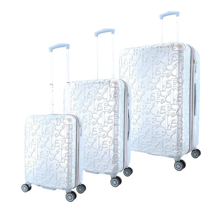 ELLE Harde Kofferset 3-Delig / Reiskofferset / Trolleyset - Alors - Zilver