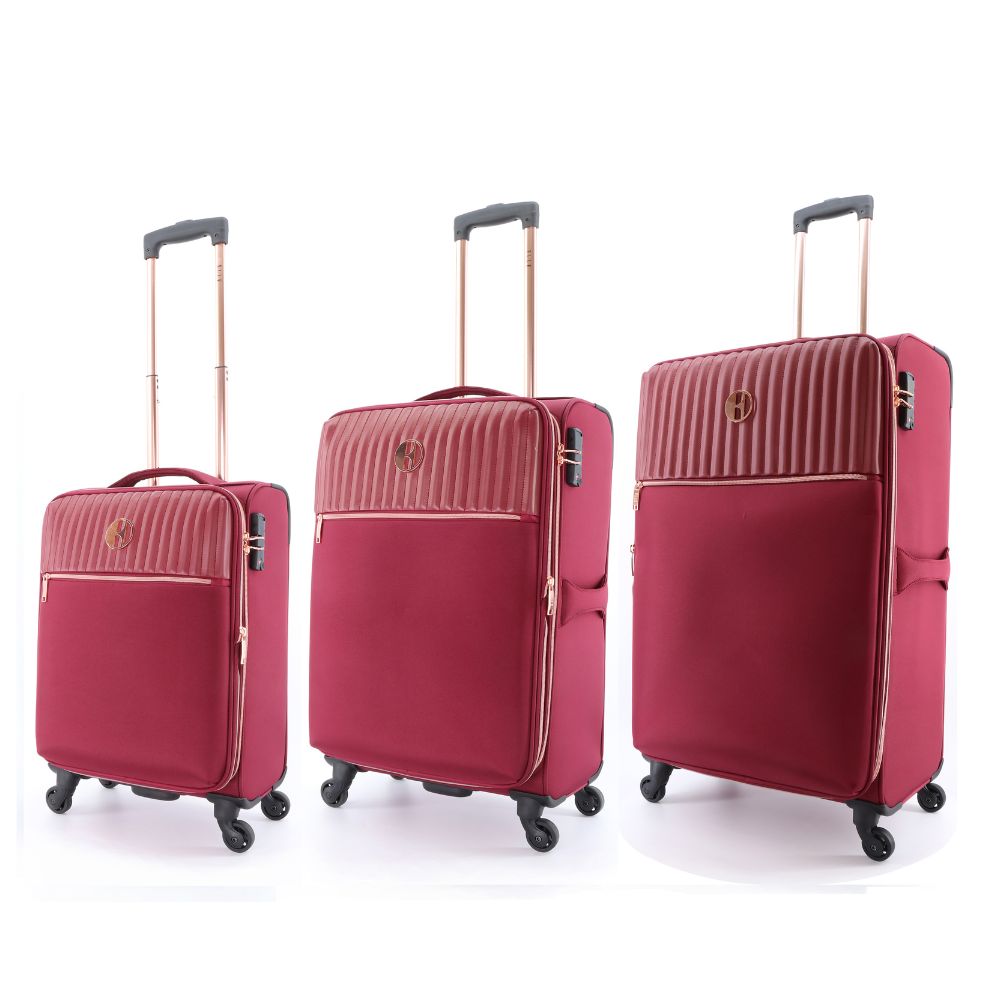 ELLE Giant - zachte reiskofferset Bourgondië | luggage4u.be