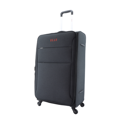 ELLE Pledge L - Voorkant Zwart zacht reiskoffer | luggage4u.be