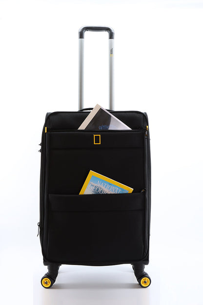 National Geographic Passage L - Voorkant Zwart zacht reiskoffer | luggage4u.be