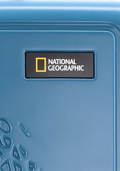 National Geographic Globe M - Voorkant Blauw hard reiskoffer | luggage4u.be