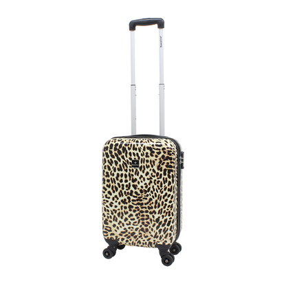 Valise rigide pour bagage à main Saxoline / Trolley / Valise de voyage - 55 cm (Petite) - Imprimé léopard