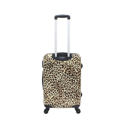 Harde Saxoline bagage met luipaard print