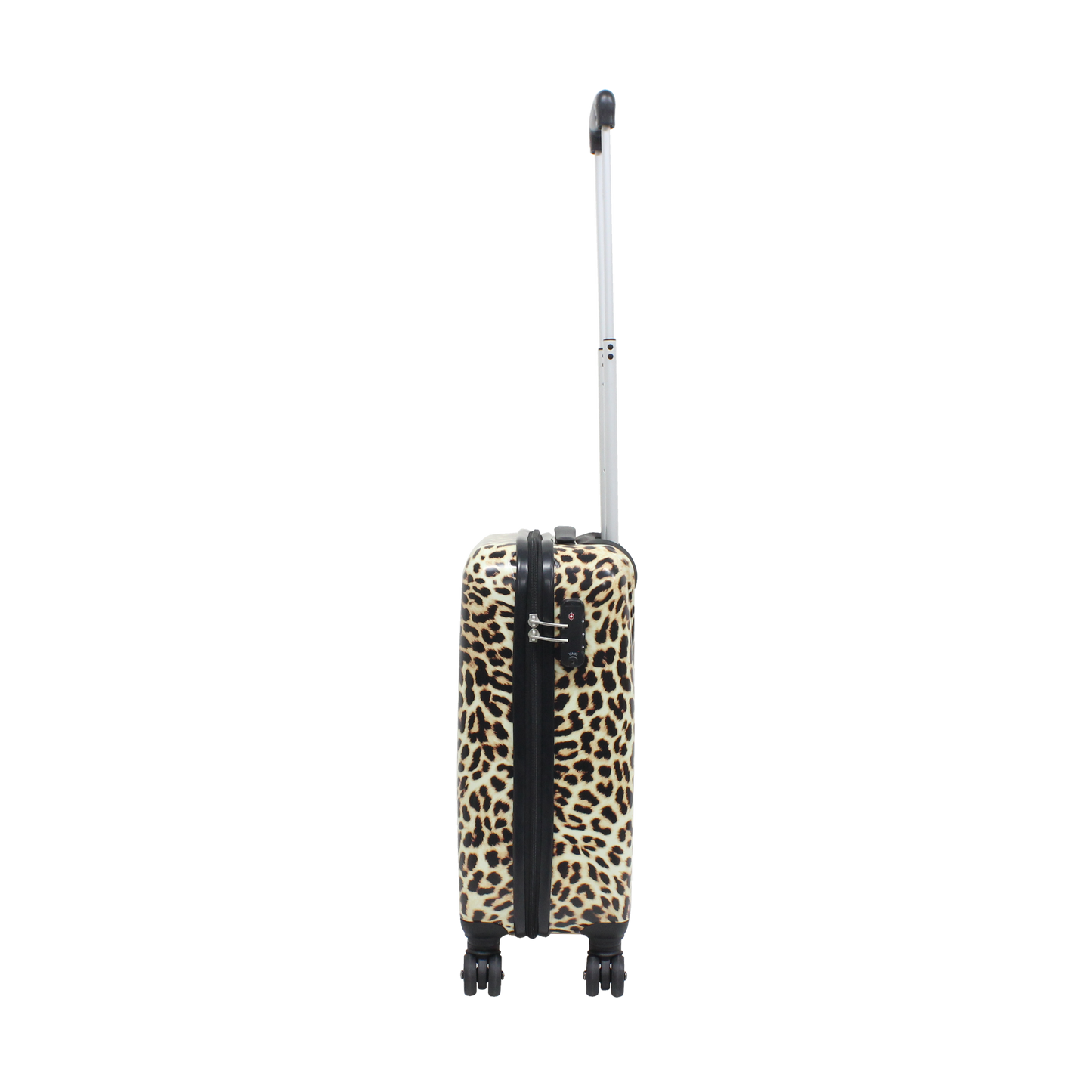 Valise rigide pour bagage à main Saxoline / Trolley / Valise de voyage - 55 cm (Petite) - Imprimé léopard