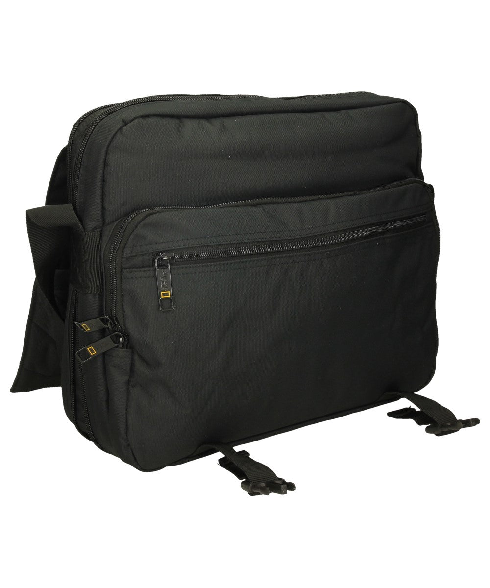 National Geographic Pro - Voorkant Zwart laptop schoudertas | luggage4u.be