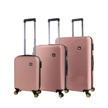 National Geographic Harde Kofferset 3-Delig / Reiskofferset / Trolleyset - Abroad - Rosé goud