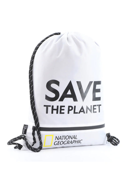 Nat Geo Save The Planet - Voorkant stringtas Wit | luggage4u.be