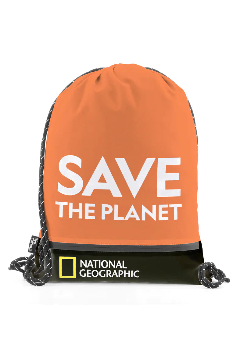 Nat Geo Save The Planet - Voorkant stringtas Oranje | luggage4u.be