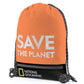 Nat Geo Save The Planet - Voorkant stringtas Oranje | luggage4u.be