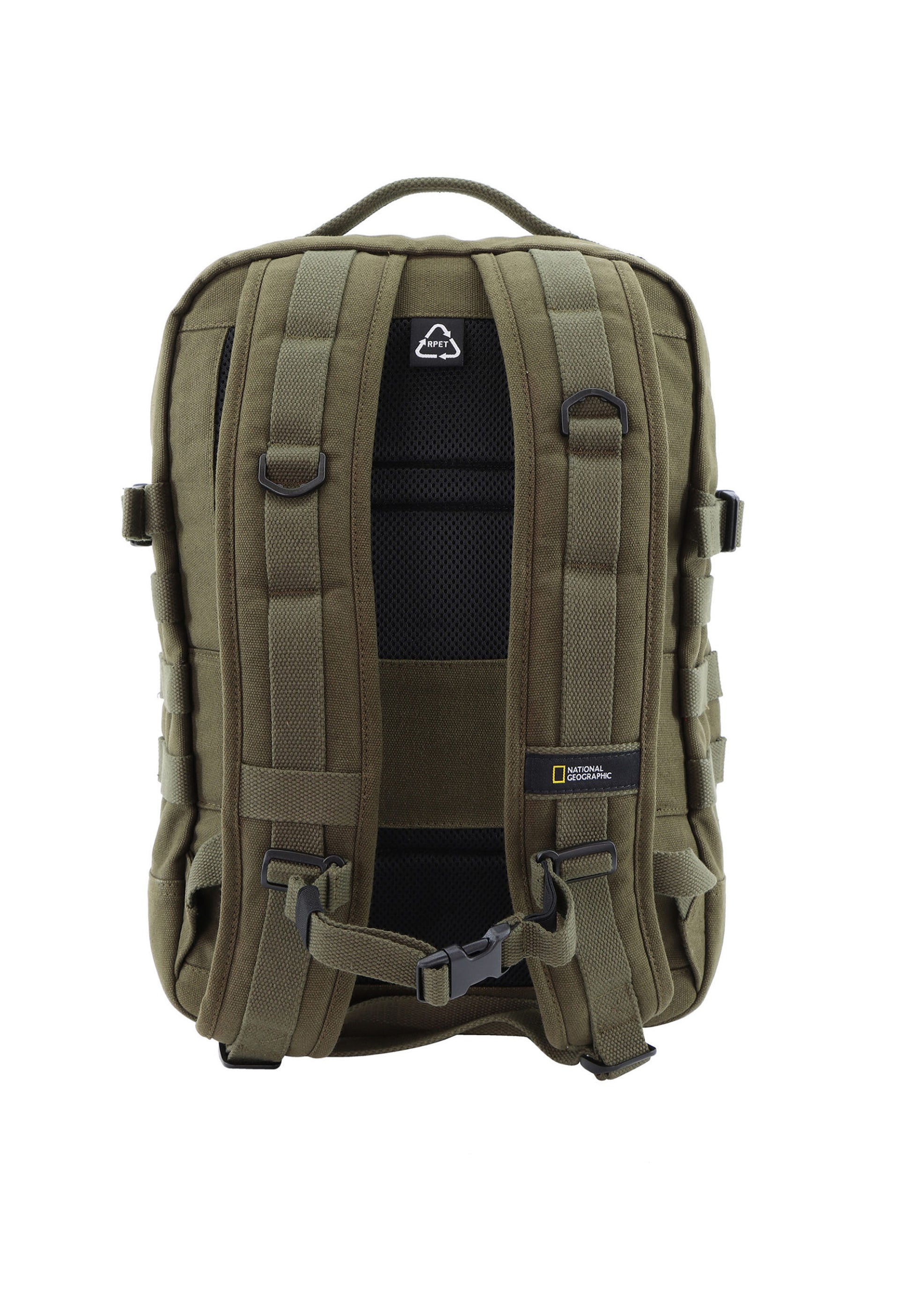 National Geographic Rocket - Achterkant Outdoor laptop Khaki rugzak | luggage4u.be