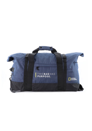 National Geographic Opvouwbare Reistas met wielen / Weekendtas - Vegan - 48 Liter (S) - Pathway - N10442 - Marine Blauw