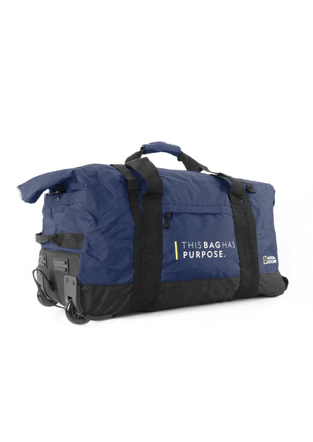 National Geographic Opvouwbare Reistas met wielen / Weekendtas - Vegan - 68 Liter (M) - Pathway - Marine Blauw