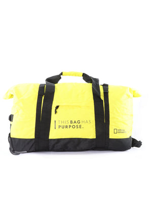 National Geographic Opvouwbare Reistas met wielen / Weekendtas - Vegan - 68 Liter (M) - Pathway - Geel