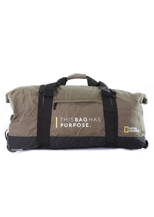National Geographic Opvouwbare Reistas met wielen / Weekendtas - Vegan - 92 Liter (L) - Pathway - N10444 - Khaki