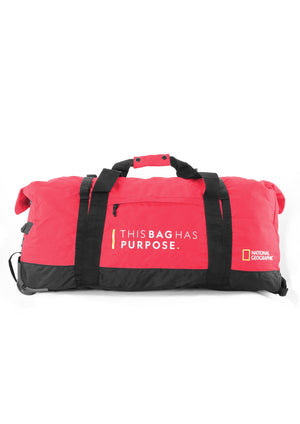 National Geographic Opvouwbare Reistas met wielen / Weekendtas - Vegan - 92 Liter (L) - Pathway - N10444 - Rood