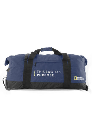 National Geographic Opvouwbare Reistas met wielen / Weekendtas - Vegan - 92 Liter (L) - Pathway - N10444 - Marine Blauw