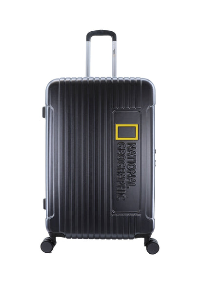 National Geographic Harde Koffer / Trolley / Reiskoffer - 67 cm (Medium) - Canyon - Metallic Zwart