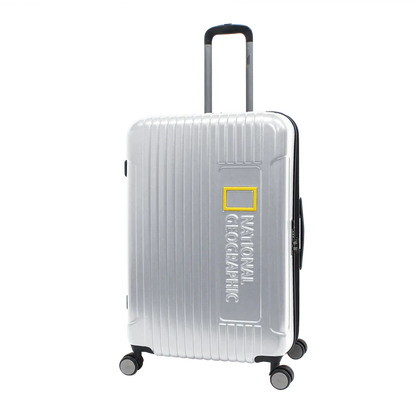 National Geographic Harde Koffer / Trolley / Reiskoffer - 77 cm (Large) - Canyon - Zilver