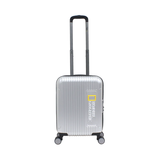 Valise rigide pour bagage à main National Geographic / Trolley / Valise de voyage - 55 cm (Petite) - Canyon - Argent