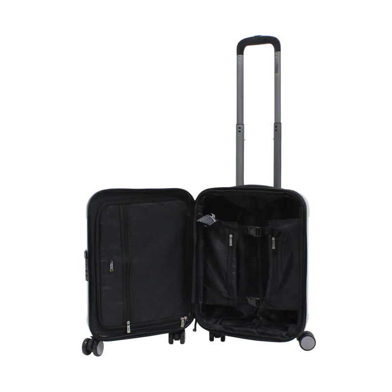 National Geographic Handbagage Harde Koffer / Trolley / Reiskoffer - 55 cm (Small) - Canyon - Zilver