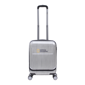 National Geographic Harde Koffer / Trolley / Reiskoffer - 55 cm (Small) - Transit - met laptop compartiment - Zilver