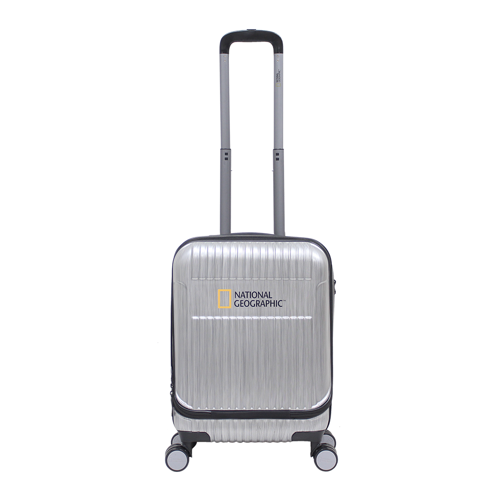 National Geographic Transit S - Voorkant Zilver hard reiskoffer | luggage4u.be