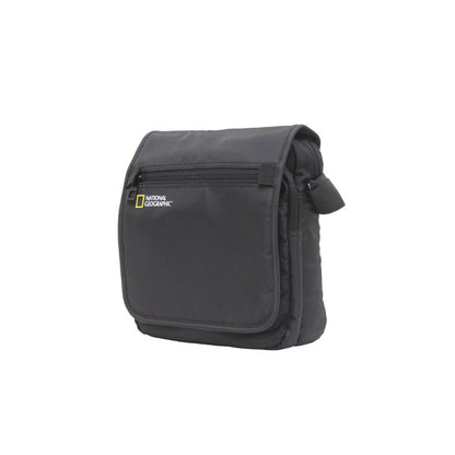 National Geographic Transform - Voorkant Zwart schoudertas met flap | luggage4u.be
