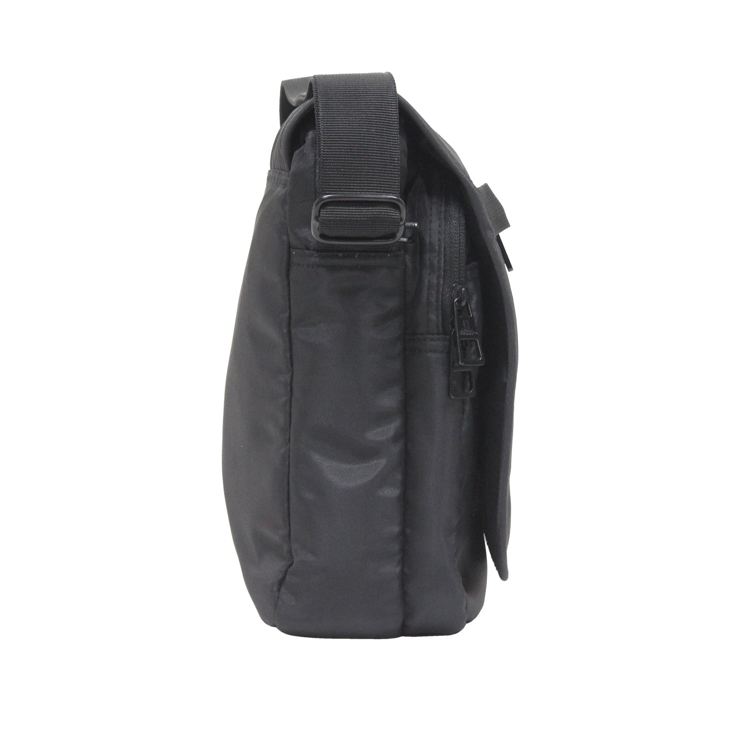 National Geographic Transform - Zijkant Zwart schoudertas met flap | luggage4u.be