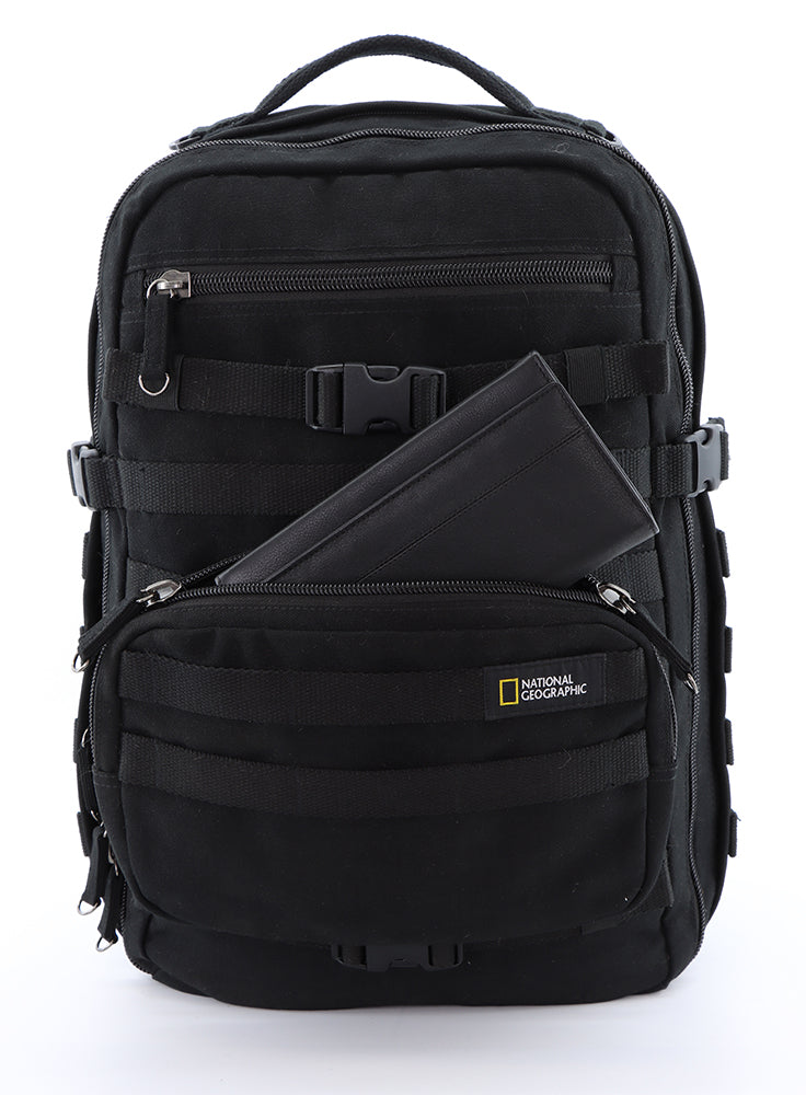 National Geographic Milestone - Voorkant Outdoor laptop rugzak Zwart | luggage4u.be