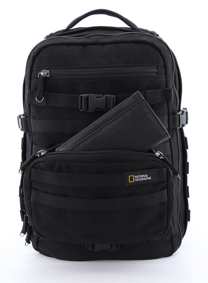 National Geographic Milestone - Voorkant Outdoor laptop rugzak Zwart | luggage4u.be