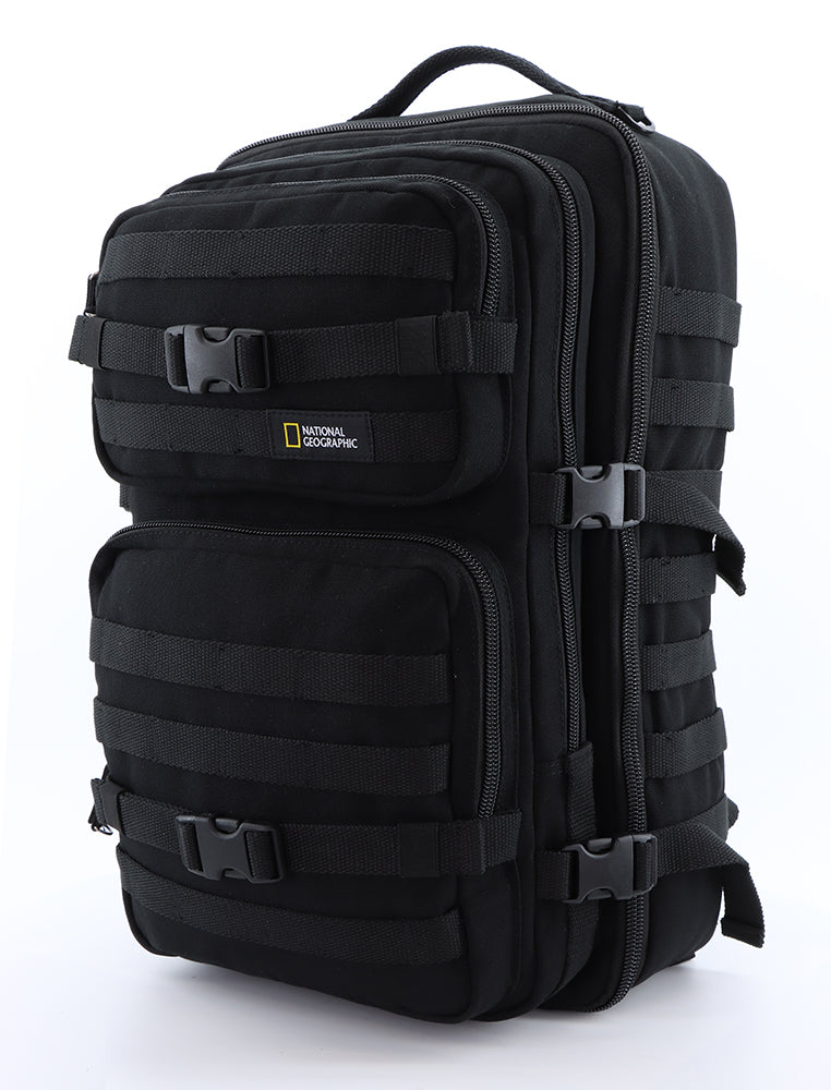National Geographic Milestone - Zijkant Outdoor laptop rugzak Zwart | luggage4u.be