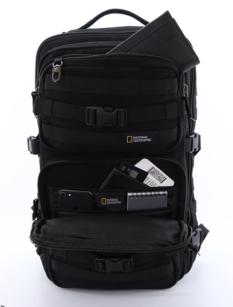 National Geographic Milestone - Voorkant Outdoor laptop rugzak Zwart | luggage4u.be