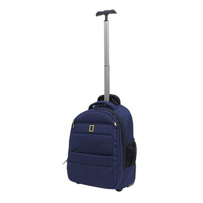 National Geographic Passage - Voorkant Trolley rugzak Blauw wieltas | luggage4u.be